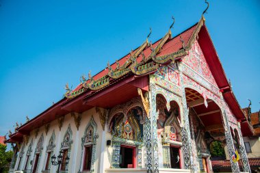 Tayland 'ın Nan ilindeki Hua Wiang Tai tapınağı.