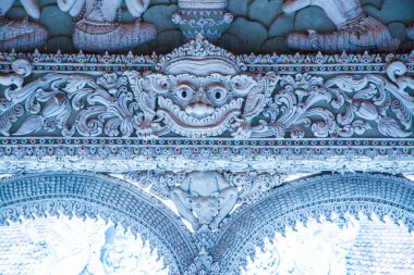 Tayland 'ın Nan eyaletindeki Ming Muang tapınağında güzel bir kalıp sanatı..