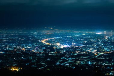 Chiangmai city in the night, Thailand.