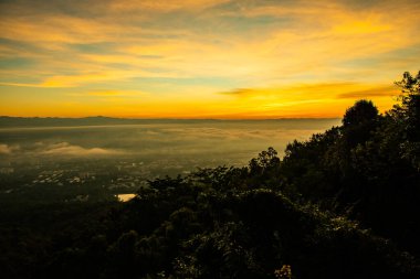 Chiang Mai city with morning sky, Thailand.