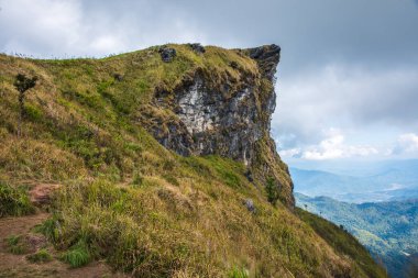 Chiangrai, Tayland 'daki Phu Chi Fa Dağı manzarası.