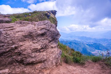 Chiangrai, Tayland 'daki Phu Chi Fa Dağı manzarası.