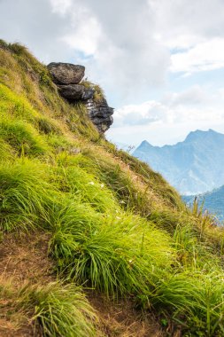 Chiangrai, Tayland 'daki Phu Chi Fa Dağı manzarası.