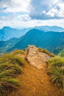 Chiangrai, Tayland 'daki Phu Chi Fa Dağı manzarası.