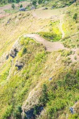 Chiangrai, Tayland 'daki Phu Chi Fa Dağı manzarası.