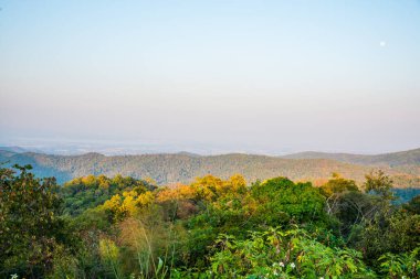 Tayland, Phayao bakış açısına göre dağ manzarası.
