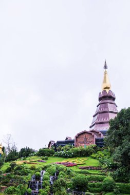 Doi Inthanon Ulusal Parkı, Tayland 'da dağda güzel bir stupa..