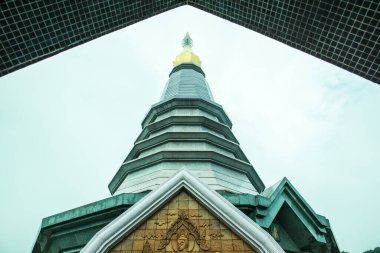 Doi Inthanon Ulusal Parkı, Tayland 'da dağda güzel bir stupa..