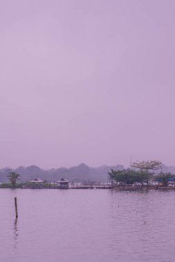 Tilok Aram temple in Kwan Phayao lake, Thailand.