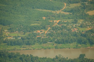 Chiangrai Eyaleti, Tayland 'da Doi Pha Tang' da Top View.