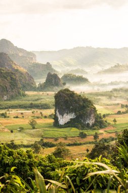 Phu Langka Ulusal Parkı, Tayland Güzel Dağ Manzarası.
