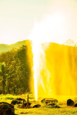 Chiangmai, Tayland 'da Sankamphaeng kaplıcaları.