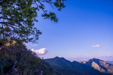 Tayland 'ın Chiangrai ilindeki Doi Pha Tang Dağı manzarası.