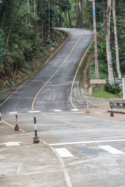 Tayland 'daki dağda küçük bir yol.