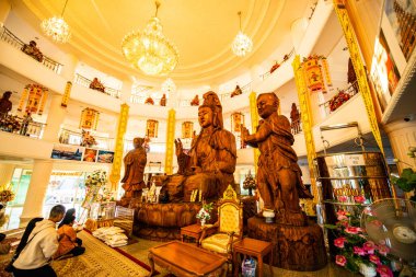 Guan Yin heykeli Hyuaplakang Tapınağı, Tayland 'da yapılmış..