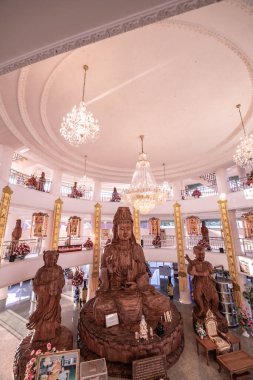 Guan Yin heykeli Hyuaplakang Tapınağı, Tayland 'da yapılmış..
