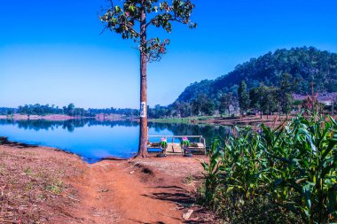 Tayland 'ın Chiangmai eyaletinde göl manzarası.