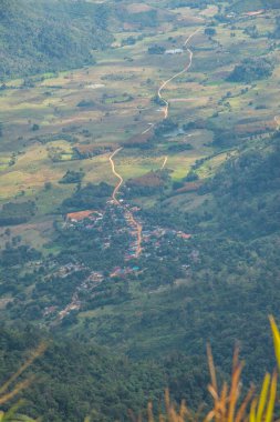 Chiangrai, Tayland 'da Phu Chi Fa' nın en iyi manzarası.