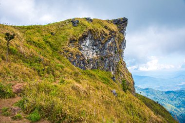 Chiangrai, Tayland 'daki Phu Chi Fa Dağı manzarası.
