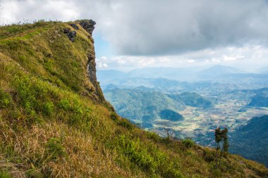 Chiangrai, Tayland 'daki Phu Chi Fa Dağı manzarası.