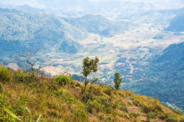 Chiangrai, Tayland 'da Phu Chi Fa' nın en iyi manzarası.