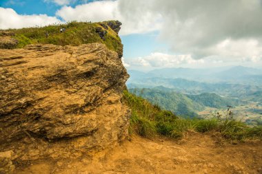 Chiangrai, Tayland 'daki Phu Chi Fa Dağı manzarası.