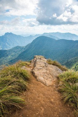 Chiangrai, Tayland 'daki Phu Chi Fa Dağı manzarası.