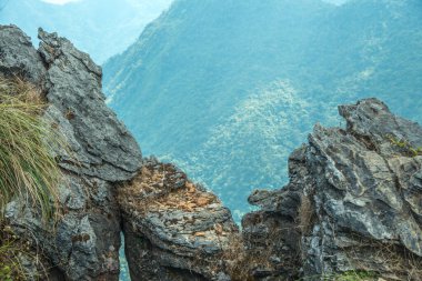 Chiangrai, Tayland 'daki Phu Chi Fa Dağı manzarası.