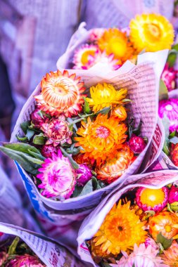 Hasır çiçek paketi, Tayland.