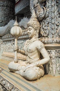 Tayland 'ın Nan eyaletindeki Ming Muang tapınağında güzel bir kalıp sanatı..