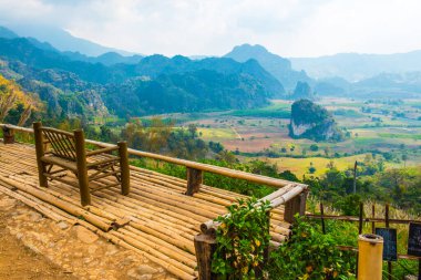 Phu Langka Ulusal Parkı, Tayland Güzel Manzarası.