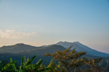 Tayland, Phayao bakış açısına göre dağ manzarası.
