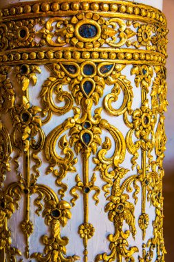 Tayland 'da Phaya Wat Tapınağı' nda Tayland stili kalıp sanatı.