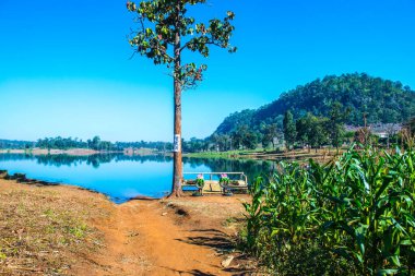 Tayland 'ın Chiangmai eyaletinde göl manzarası.