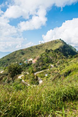 Tayland 'ın Chiangrai eyaletindeki Doi Pha Tang' da Dağ Manzarası.