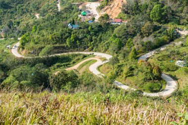 Tayland 'ın Chiangrai eyaletindeki Doi Pha Tang' da Dağ Manzarası.