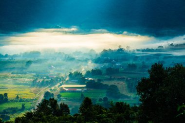 Phu Langka Ulusal Parkı, Tayland Güzel Dağ Manzarası.