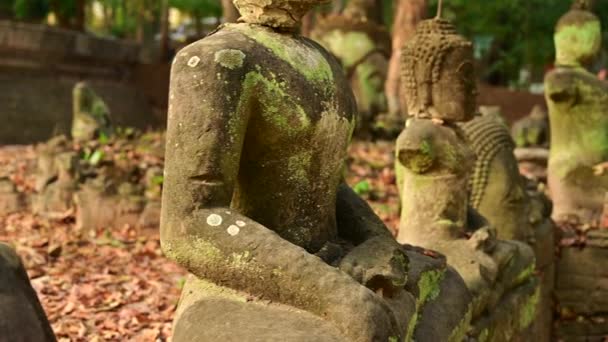 Antigua Estatua Buda Antiguo Edificio Con Túnel Provincia Chiang Mai — Vídeo de stock