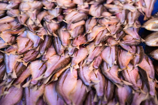 Kurutulmuş Balık Tayland Yiyeceği Korumanın Bir Metodudur Süreçle Uzun Süre Stok Fotoğraf