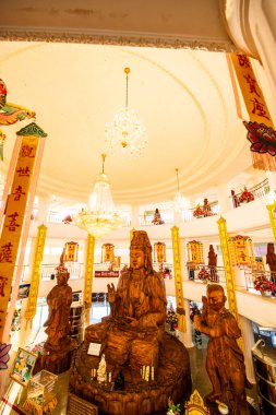 Guan Yin heykeli Hyuaplakang Tapınağı, Tayland 'da yapılmış..