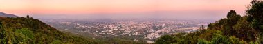 Panorama View of Chiang Mai Cityscape, Thailand.