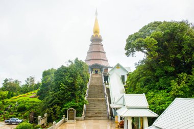 Doi Inthanon Ulusal Parkı, Tayland 'da dağda güzel bir stupa..