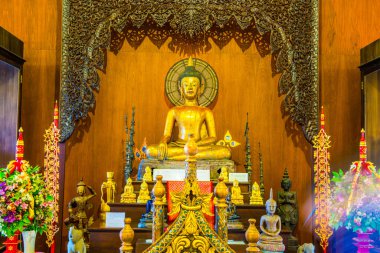 Antik Buda heykeli Phra Kaew Tapınağı, Tayland.