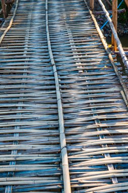 Tayland 'ın bambu zemininin arka planı.