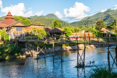 Mae Hong Son bölgesindeki Pai Nehri, Tayland.