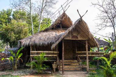 Tayland 'da Mae Hong Son vilayetinde Tayland kır köşkü.