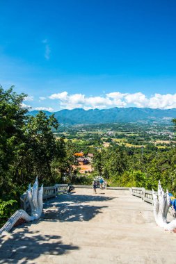 Tayland 'ın Pai şehrinin manzara görüntüsü.