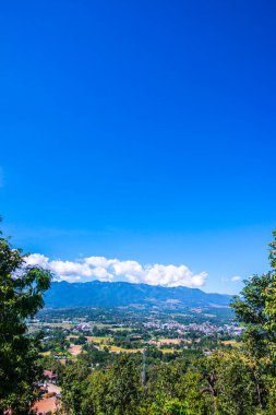 Tayland 'ın Pai şehrinin manzara görüntüsü.