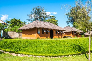 Tayland 'daki Santichon köyünün bahçe manzarası.