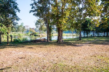 Tayland 'ın Chiangmai ilindeki Huay Tueng Tao gölünün manzara manzarası.